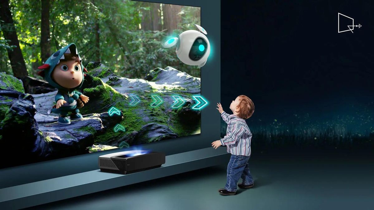 Телевизор 100" Hisense Laser TV 100L5F, 3840x2160, черный
