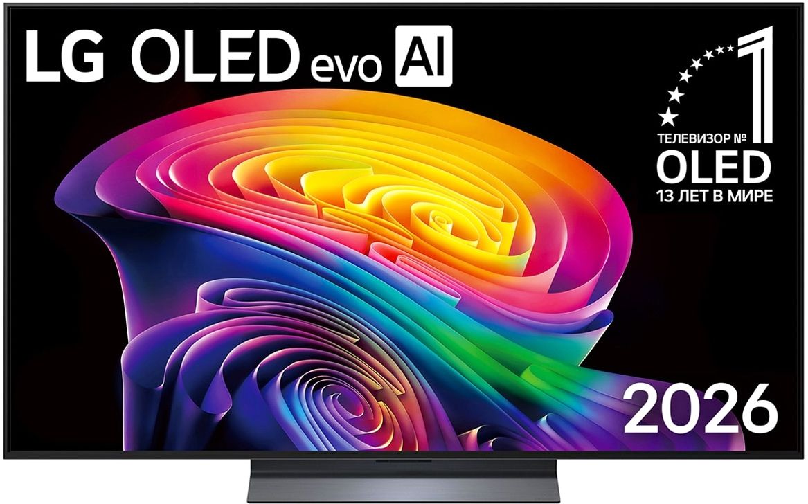Телевизор 55" LG OLED55C6RLA.ARU, 3840x2160, титановый черный