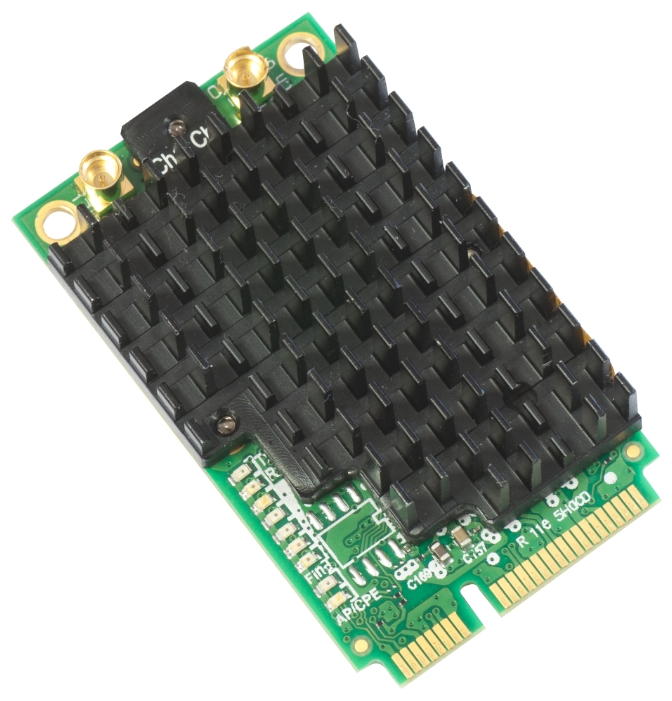

Адаптер Wi-Fi MikroTik R11e-5HacD, 802.11a/b/g/n/ac, 5 ГГц, до 866 Мбит/с, 27 дБм, mini PCI-E, R11e-5HacD