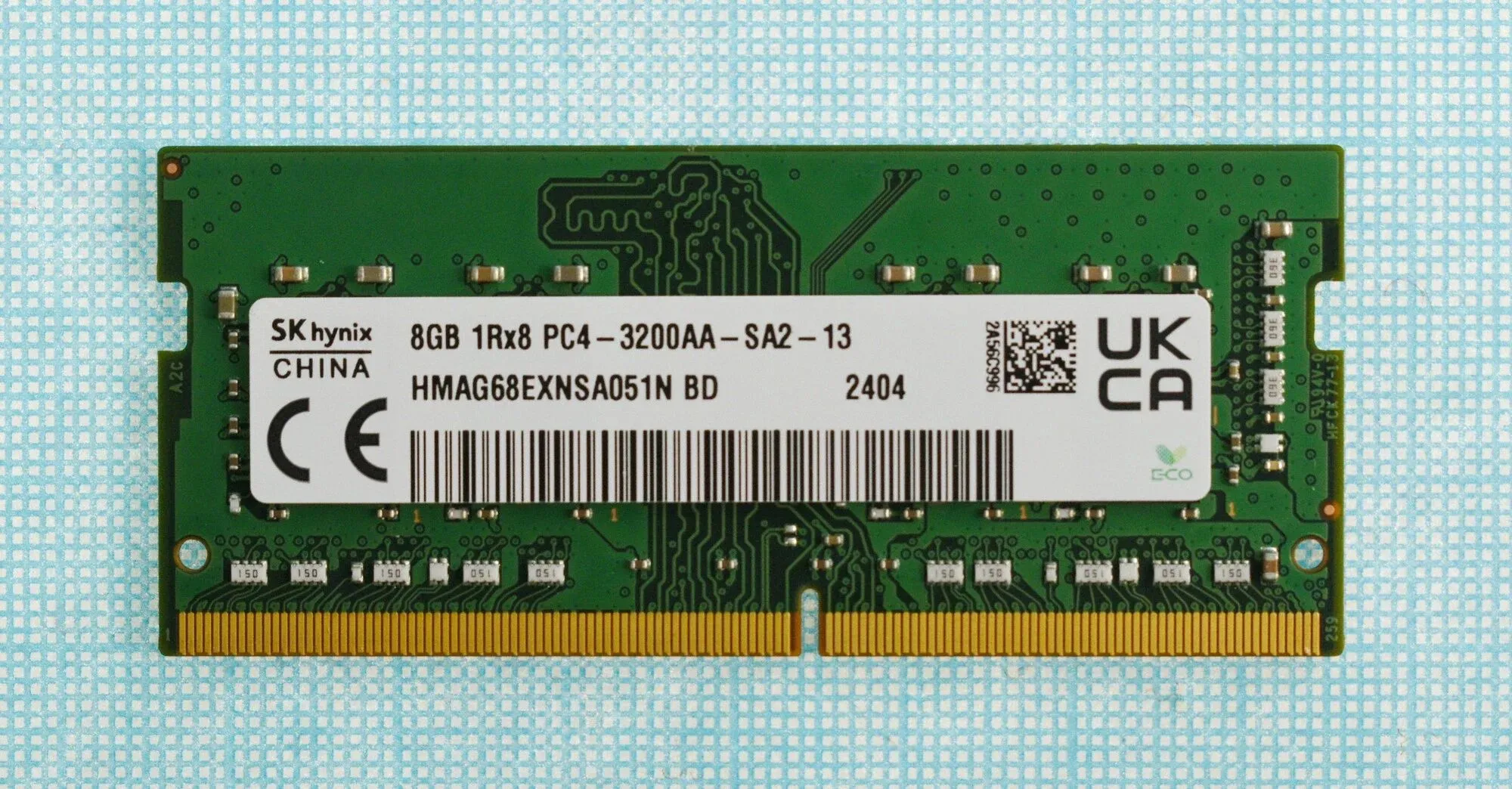 Память DDR4 SODIMM 8Gb, 3200MHz Hynix (HMAG68EXNSA051N BD)
