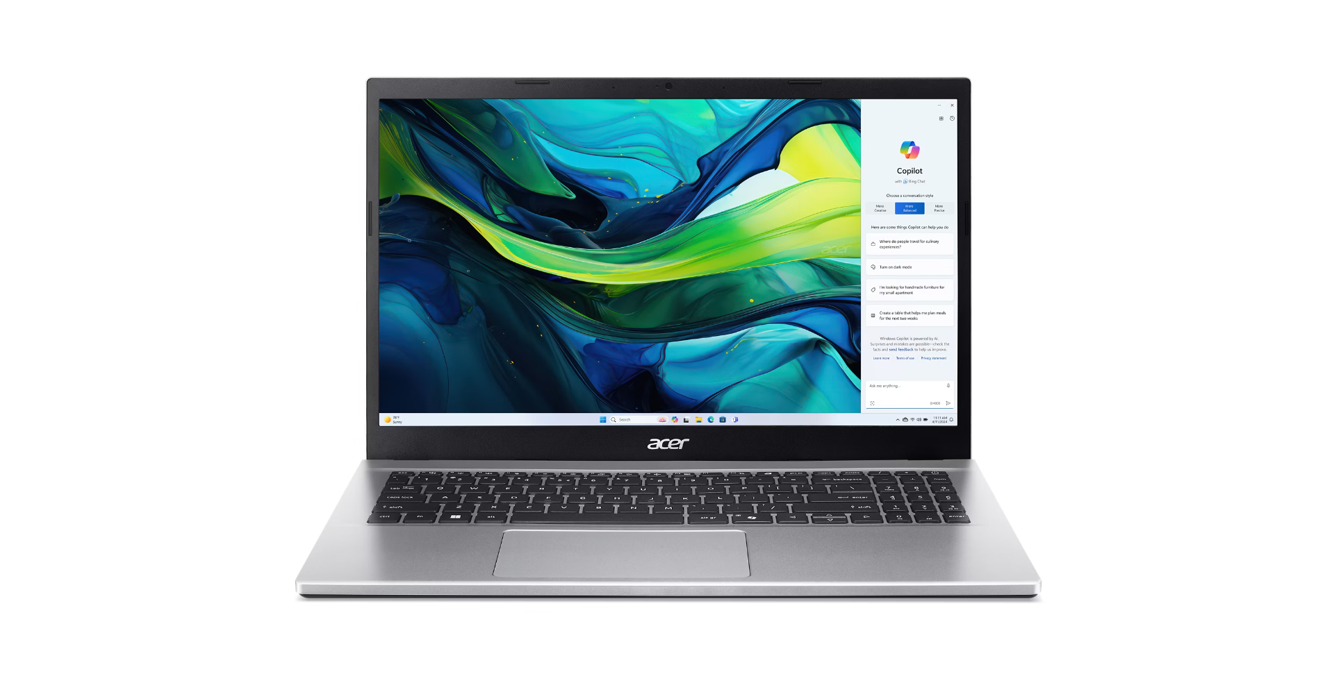 Ноутбук 15.6" Acer Aspire Go AG15-42P-R917, серебристый (NX.JJHAA.003)