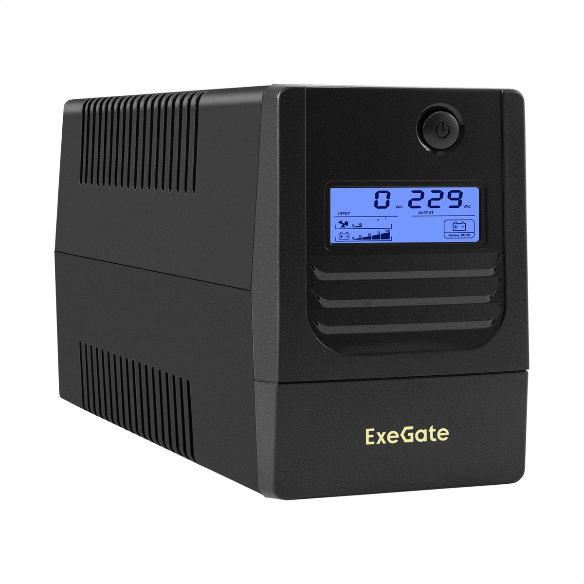 ИБП ExeGate Power Smart LB-1000.LCD.AVR.2SH, 1000 В·А, 650 Вт, черный (EX299506RUS)