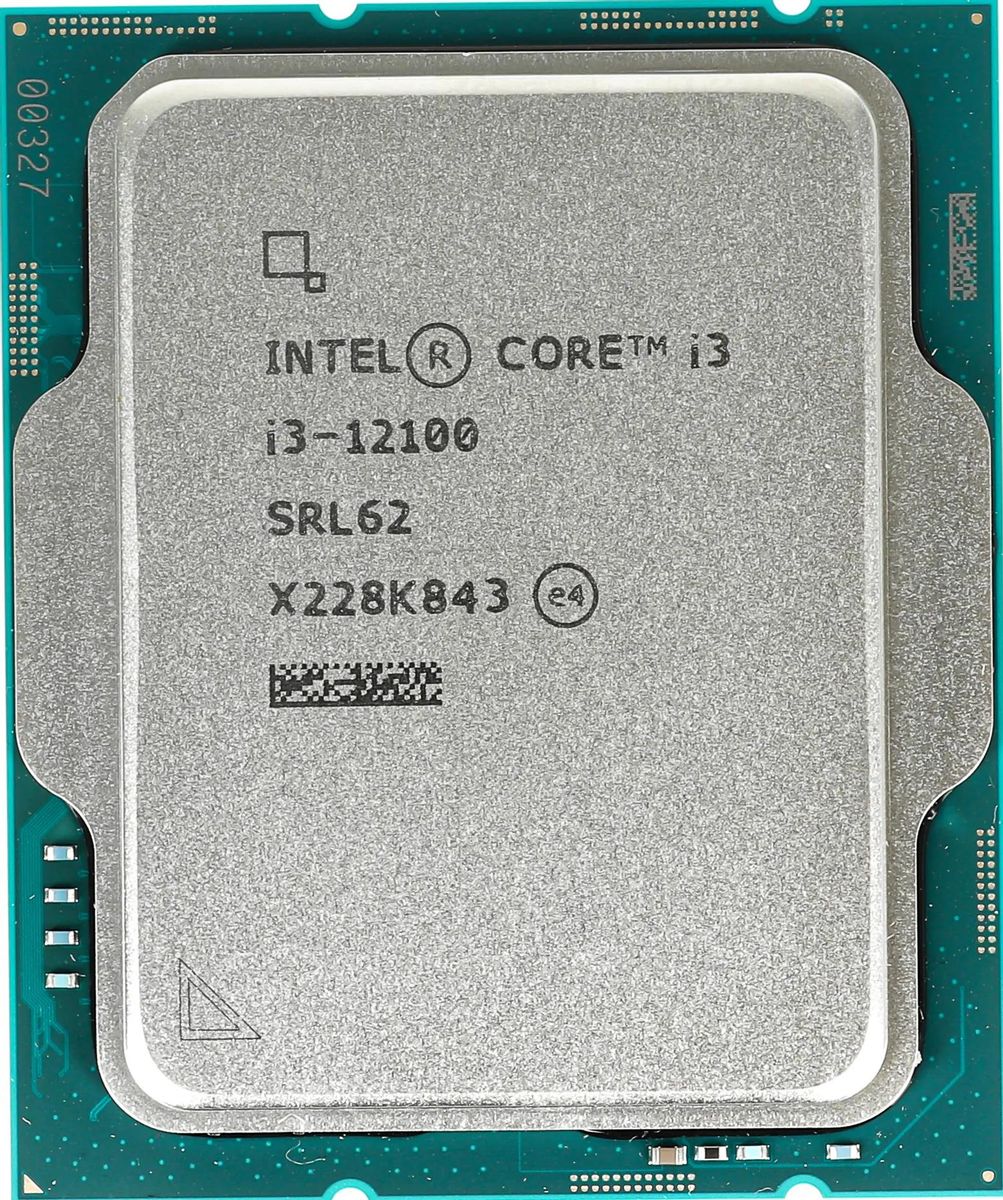 Процессор Intel Core i3-12100 Alder Lake, 4C/8T, 3300MHz 12Mb TDP-60 Вт/89 Вт LGA1700 tray (OEM) (CM8071504651012) б/у, следы установки