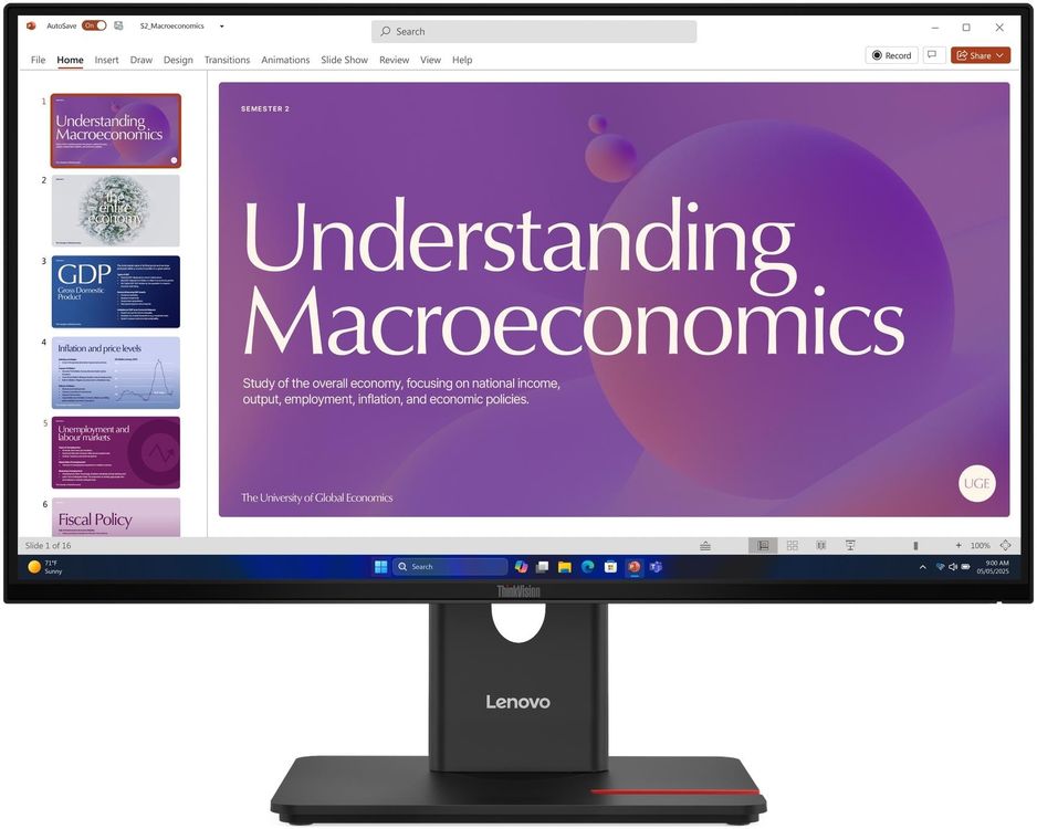 Монитор 23.8" Lenovo ThinkVision T24d-40 черный