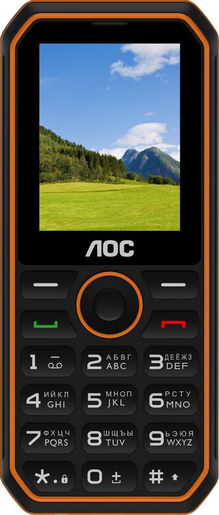 Мобильный телефон AOC A 248 черный/оранжевый