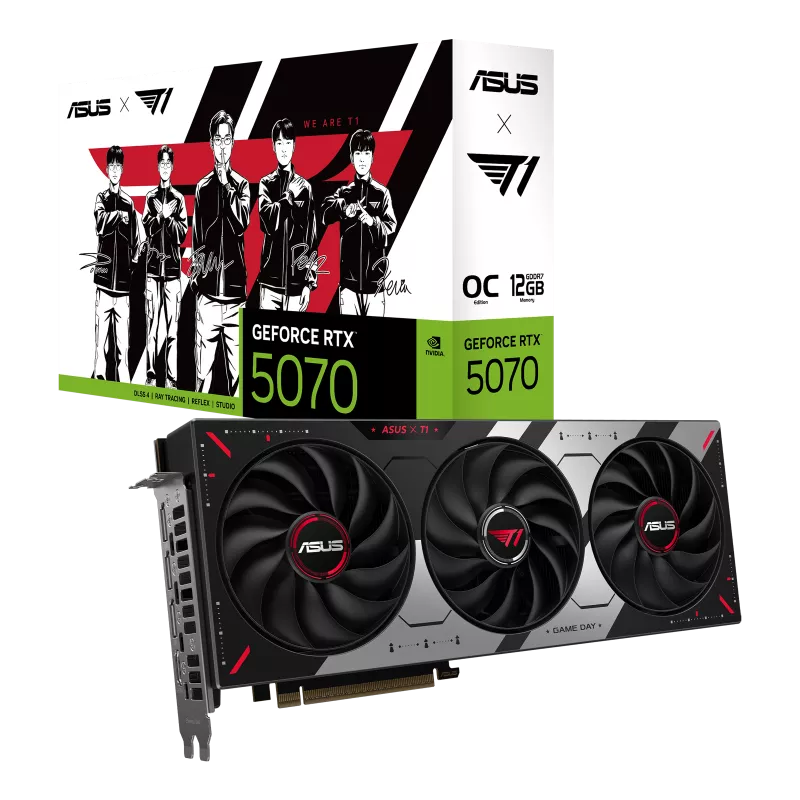 Видеокарта ASUS NVIDIA GeForce RTX 5070 T1 OC, 12Gb GDDR7
