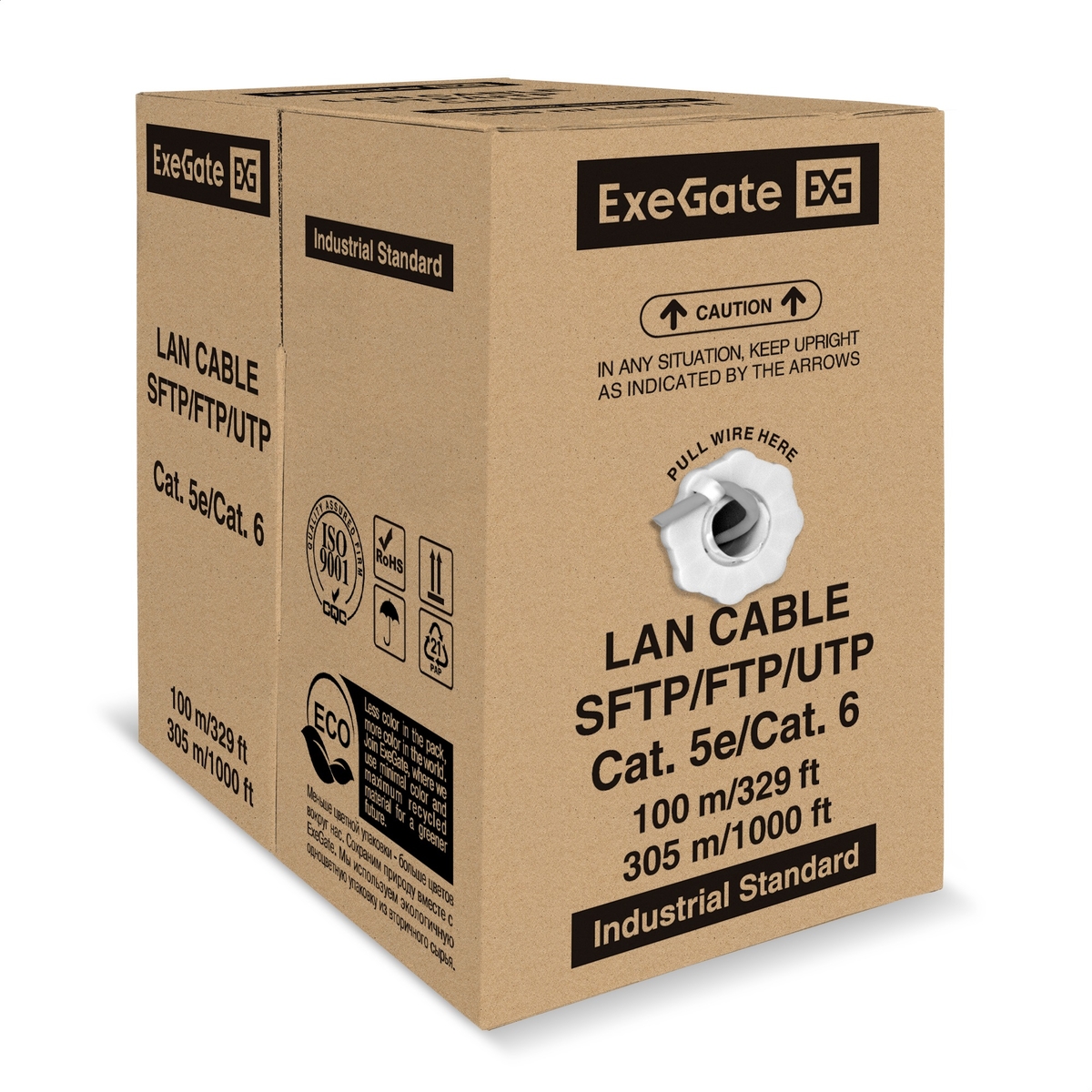 Витая пара Exegate UTP кат.5e 4 пары CCA 305м. PVC (EX301086RUS)