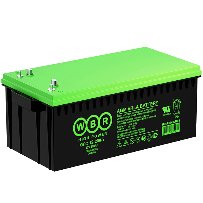 Аккумуляторная батарея для ИБП WBR GPC 12-200-2, 12V, 200Ah