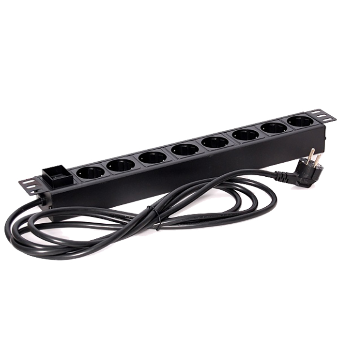 

Блок розеток KRAULER KRA-PDU-08 для шкафов GPC/KRC/KRS, 8шт. розеток с заземлением, ширина 19", кабель питания 3м, Черный, KRA-PDU-08