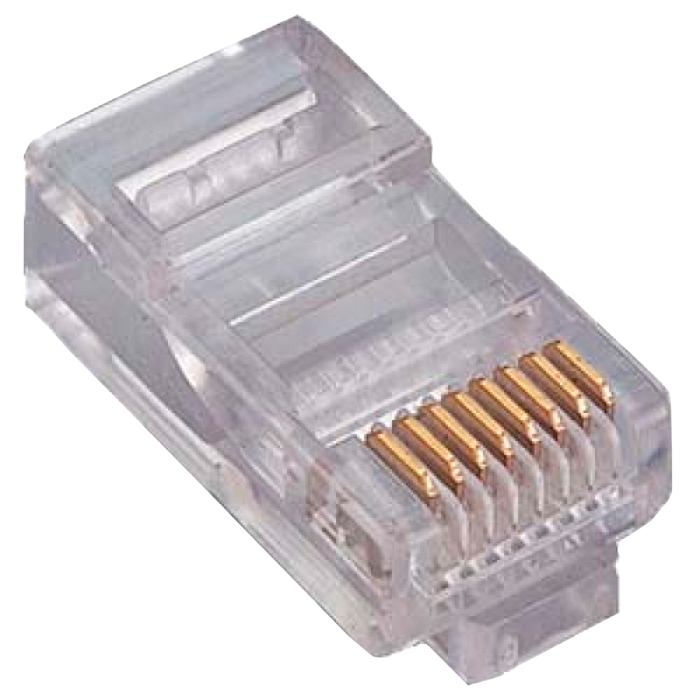 Коннектор RJ-45 категория 5e, 1000шт., NETLAN (EC-UP8P8C-5E-003-TR-1000)