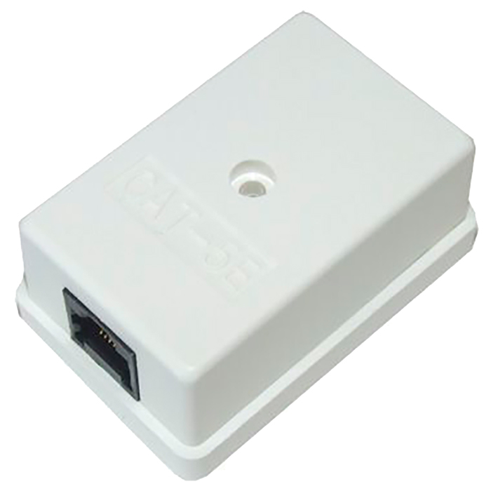 Розетка RJ-45 открытый монтаж категория 5e, белый, SNR (SNR-C5E-WO1)