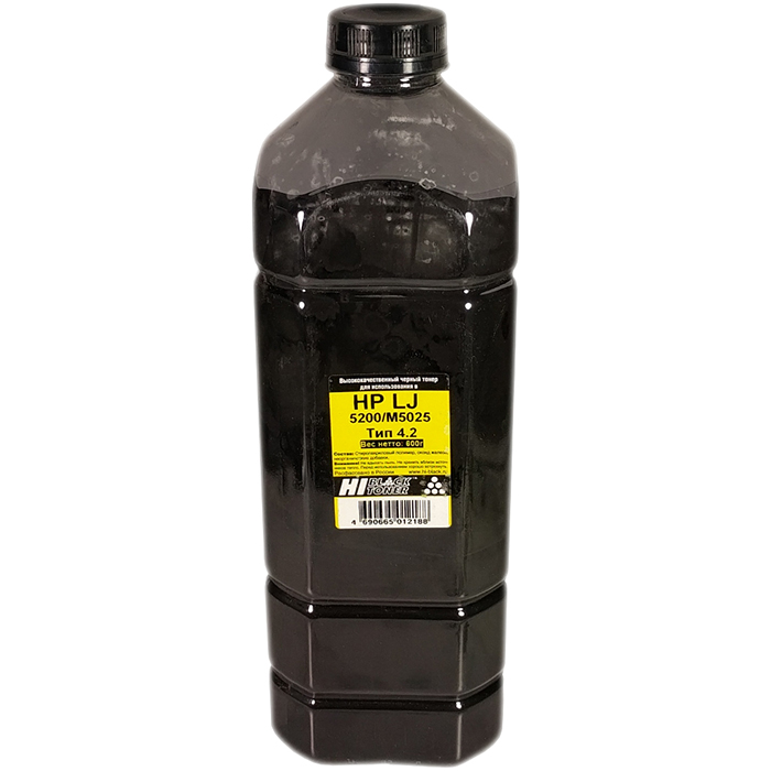 Тонер Hi-Black, бутыль 600 г, черный, совместимый для Q7516A LJ 5200/M502, Тип 4.2 (2011000609)