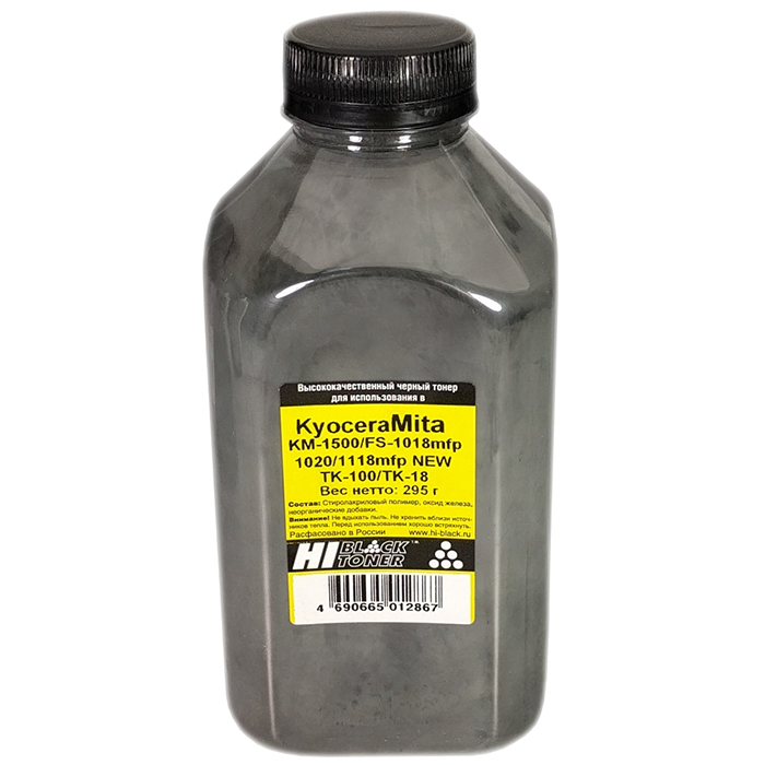 

Тонер Hi-Black, бутыль 295 г, черный, совместимый для Kyocera KM-1500/FS-1020 (991221490093)