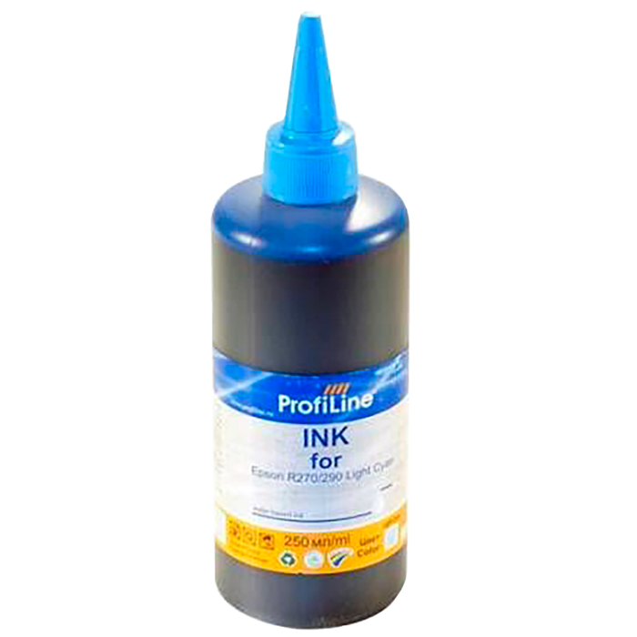 

Чернила ProfiLine PL-INK-R270-LC 250мл, 250 мл, светло-голубой, совместимые для Epson Stylus R270/R290/T50/P50, PL-INK-R270-LC 250мл