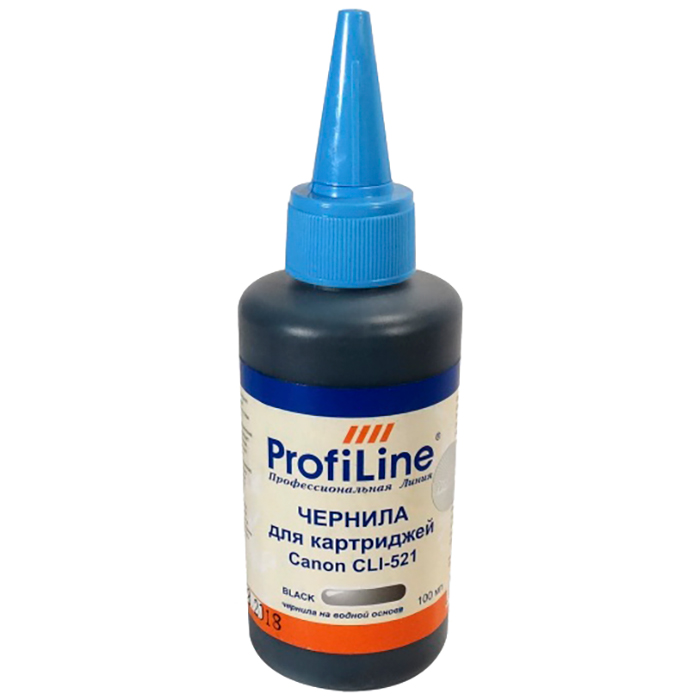 

Чернила ProfiLine PL-INK-CLI-521BK 100мл, 100мл, черный, совместимые, для Canon Pixma Ip3600/IP4600/MP540/MP620/MP630/MP980, PL-INK-CLI-521BK 100мл