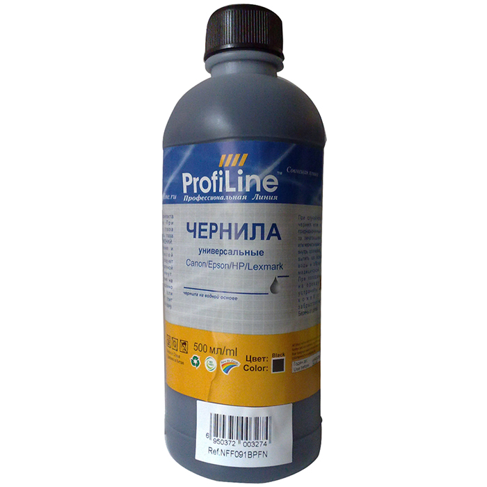 

Чернила ProfiLine PL-INK-UNI-Bk 500мл, 500 мл, черный, совместимые для Epson, PL-INK-UNI-Bk 500мл