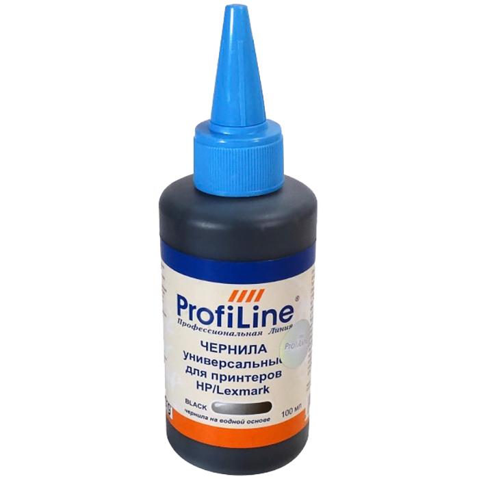 Чернила ProfiLine PL-INK-UNI-HP/Lex-Bk 100мл, 100 мл, черный, совместимые