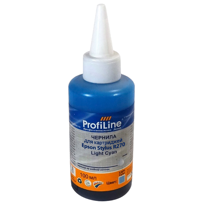 

Чернила ProfiLine PL-INK-R270-LC 100мл, 100 мл, светло-голубой, совместимые для Epson Stylus R270/R290/T50/P50, PL-INK-R270-LC 100мл