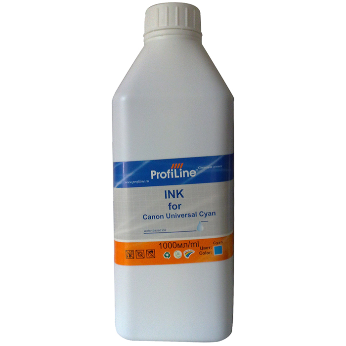 

Чернила ProfiLine PL-INK-UNI-Can-C 1000мл, 1л, голубой, совместимые, для Canon, PL-INK-UNI-Can-C 1000мл