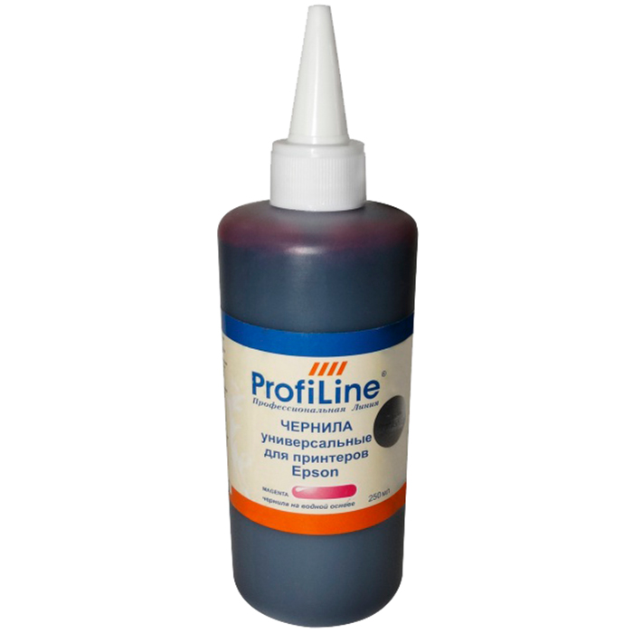 

Чернила ProfiLine PL-INK-UNI-Eps-M 250мл, 250 мл, пурпурный, совместимые для Epson, PL-INK-UNI-Eps-M 250мл