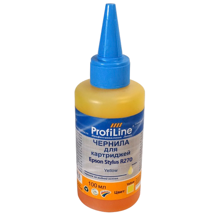 

Чернила ProfiLine PL-INK-R270-Y 100мл, 100 мл, желтый, совместимые для Epson Stylus R270/R290/T50/P50, PL-INK-R270-Y 100мл