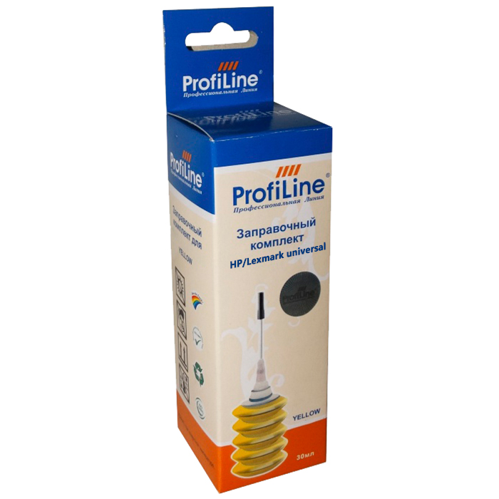 

Чернила ProfiLine PL-INK-UNI-HP/Lex-Y 1*30мл, 30мл, желтый, совместимые, PL-INK-UNI-HP/Lex-Y 1*30мл
