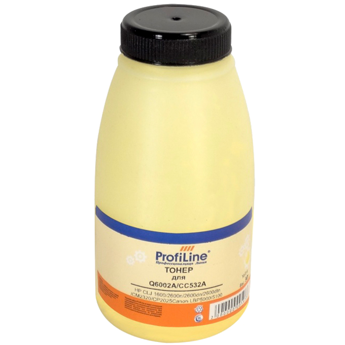 

Тонер ProfiLine PL-90-TNR-Q6002/CC532-Y, бутыль 90 г, желтый, совместимый для Canon CLJ 1600/CLJ 2600n/CLJ 2600dn/CLJ 2600dtn/CM2320/CP2025/CP3525/CP5220/CP5225/CP4005/CP4025/CP4525/LBP5000/LBP5100 (PL-90-TNR-Q6002/CC532-Y), PL-90-TNR-Q6002/CC532-Y