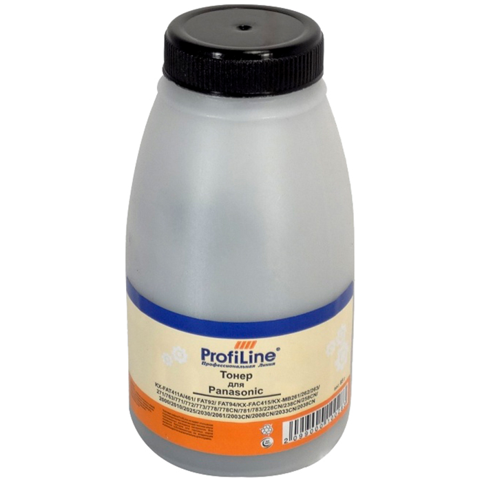 

Тонер ProfiLine PL-85-TNR-KX-FAT411A, бутыль 85 г, черный, совместимый для Panasonic KX-FAT411A/461/ FAT92/ FAT94/KX-FAC415/KX-MB261/262/263/271/763/771/772/773/778/778CN/781/783/228CN/238CN/258CN/2000/2010/2025/2030/2061/2003CN/2008CN/2033CN/2038CN (PL-8