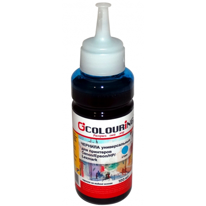 

Чернила Colouring CG-INK-UNI-С 100мл, 100 мл, голубой, совместимые, CG-INK-UNI-С 100мл