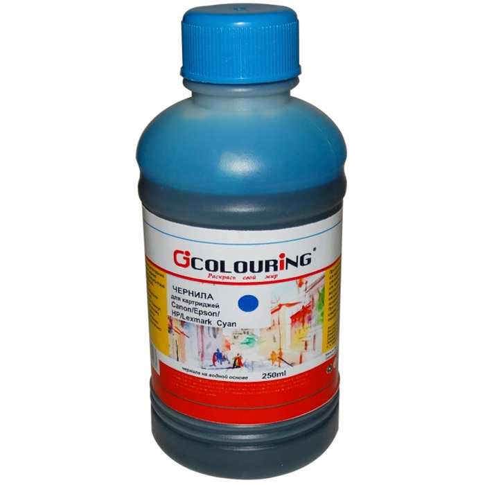 

Чернила Colouring CG-INK-UNI-С 250мл, 250 мл, голубой, совместимые, CG-INK-UNI-С 250мл