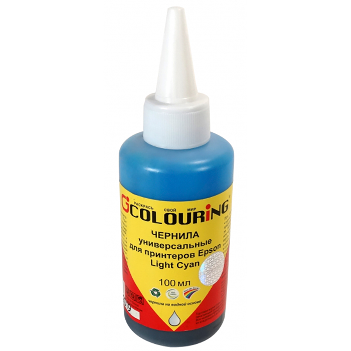 

Чернила Colouring CG-INK-UNI-Eps-LC 100мл, 100 мл, светло-голубой, совместимые для Epson, CG-INK-UNI-Eps-LC 100мл
