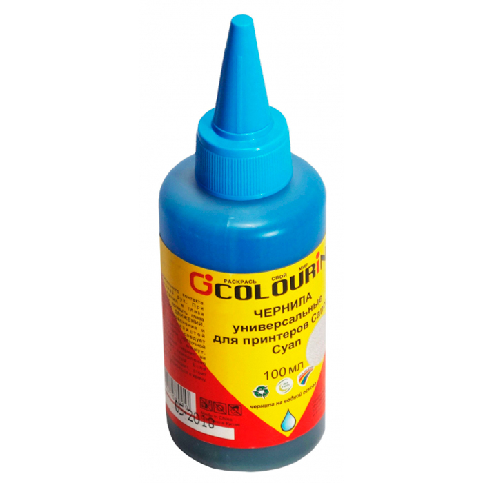 

Чернила Colouring CG-INK-UNI-Eps-С 100мл, 100мл, голубой, совместимые, для Epson, CG-INK-UNI-Eps-С 100мл