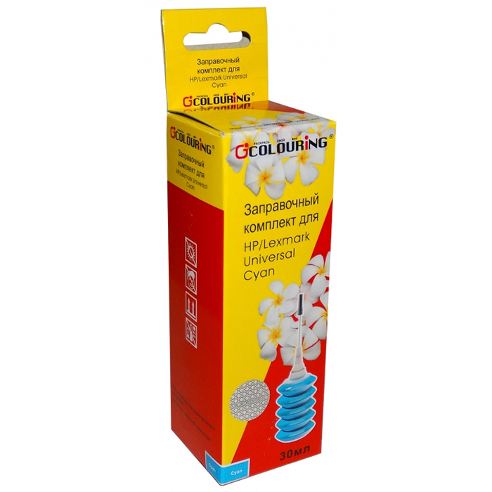 

Заправочный набор струйный Colouring CG_INK_U_H/L_C_30ml, 30мл, голубой для Lexmark совместимый, CG_INK_U_H/L_C_30ml