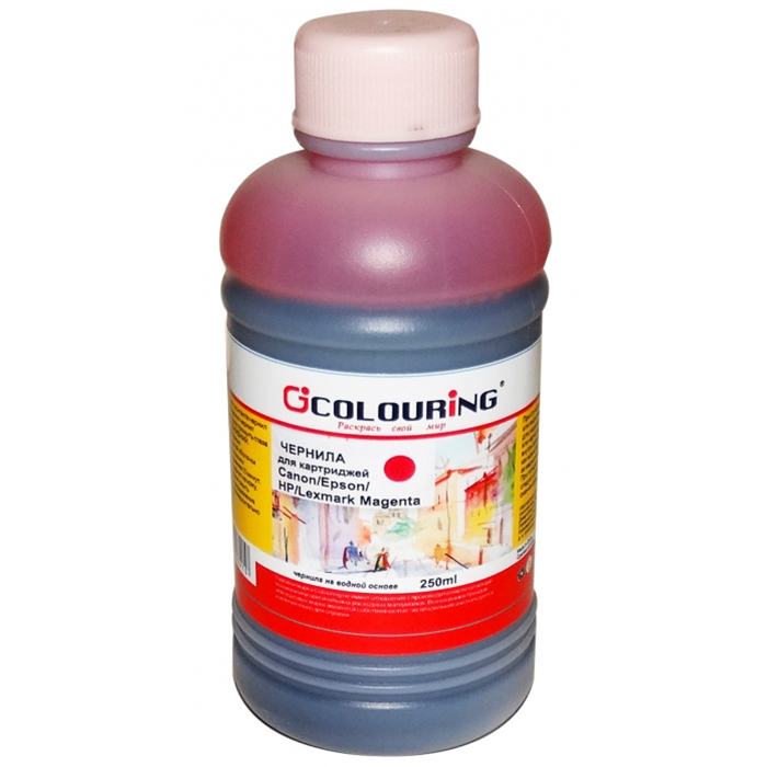 

Чернила Colouring CG-INK-UNI-M 250мл, 250 мл, пурпурный, совместимые, CG-INK-UNI-M 250мл