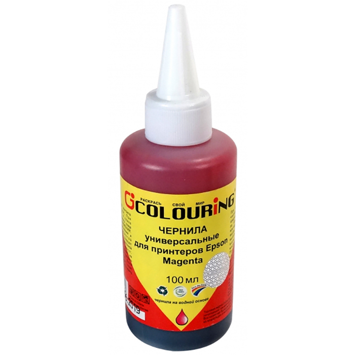 

Чернила Colouring CG-INK-UNI-Eps-M 100мл, 100 мл, пурпурный, совместимые для Epson, CG-INK-UNI-Eps-M 100мл