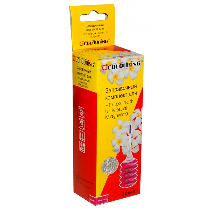 

Заправочный набор струйный Colouring CG-INK-UNI-HP\L-M 1*30мл, 30мл, пурпурный для Lexmark совместимый, CG-INK-UNI-HP\L-M 1*30мл