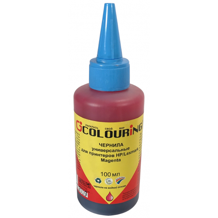 

Чернила Colouring CG-INK-UNI-HP\L-M 100мл, 100 мл, пурпурный, совместимые, CG-INK-UNI-HP\L-M 100мл
