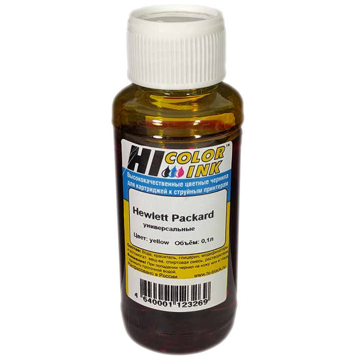 

Чернила Hi-Black 15070103991U, 100 мл, желтый, совместимые, 15070103991U