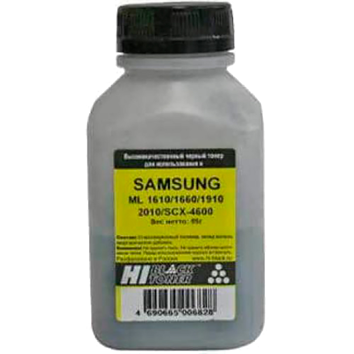 

Тонер Hi-Black, бутыль 85 г, черный, совместимый для Samsung ML1610/1660/1910/2010/SCX-4600 (9805105942)