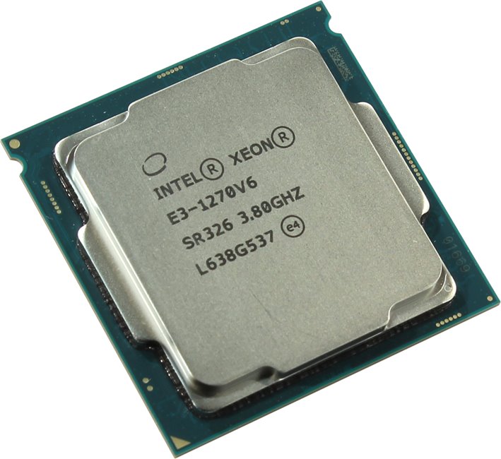 

Процессор Intel Xeon E3-1270V6, 3800MHz, 4C/8T, 8Mb, TDP-72 Вт, LGA1151, tray (CM8067702870648), 1270V6