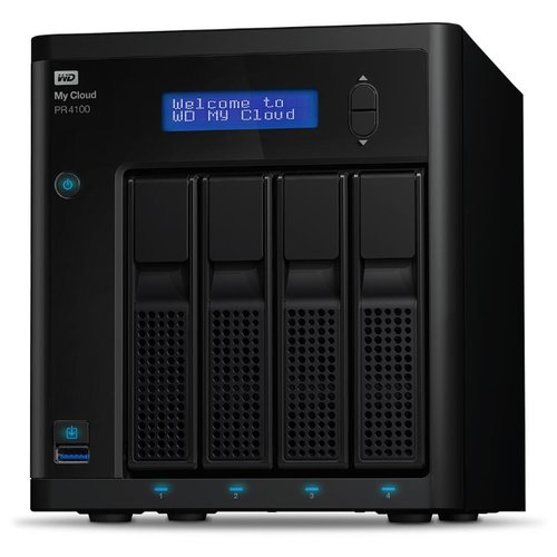 

Сетевой накопитель (NAS) Western Digital My Cloud Pro PR4100, слоты 4x3.5" SATA 6Gb/s, 2x1 Гбит/с, 3xUSB 3.0, Intel Pentium/4x1.6GHz, 4Gb, RAID 0/1/5/10, (WDBKWB0000NBK-EEUE), Черный, My Cloud Pro PR4100