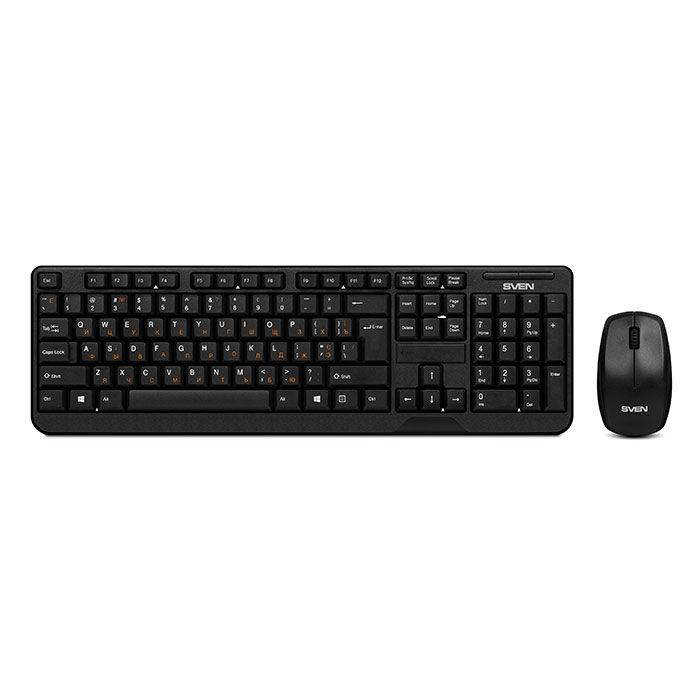 

Клавиатура + мышь Sven Comfort 3300, USB, черный (SV-03103300WB), Comfort 3300