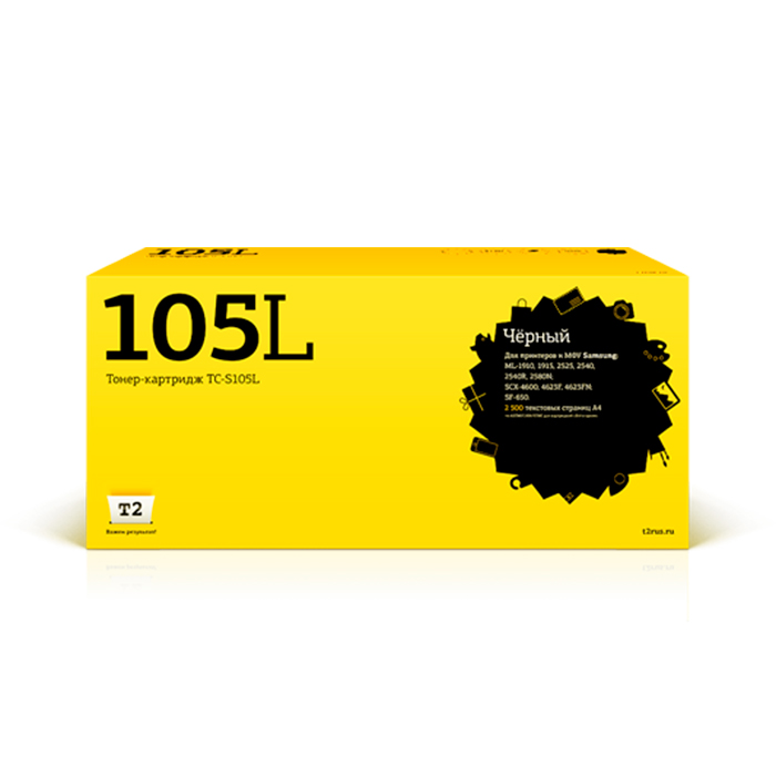 

Картридж T2 TC-S105L (MLT-D105L) для Samsung ML-1910/1915/2525/2580N/SCX-4600 (2500 стр)