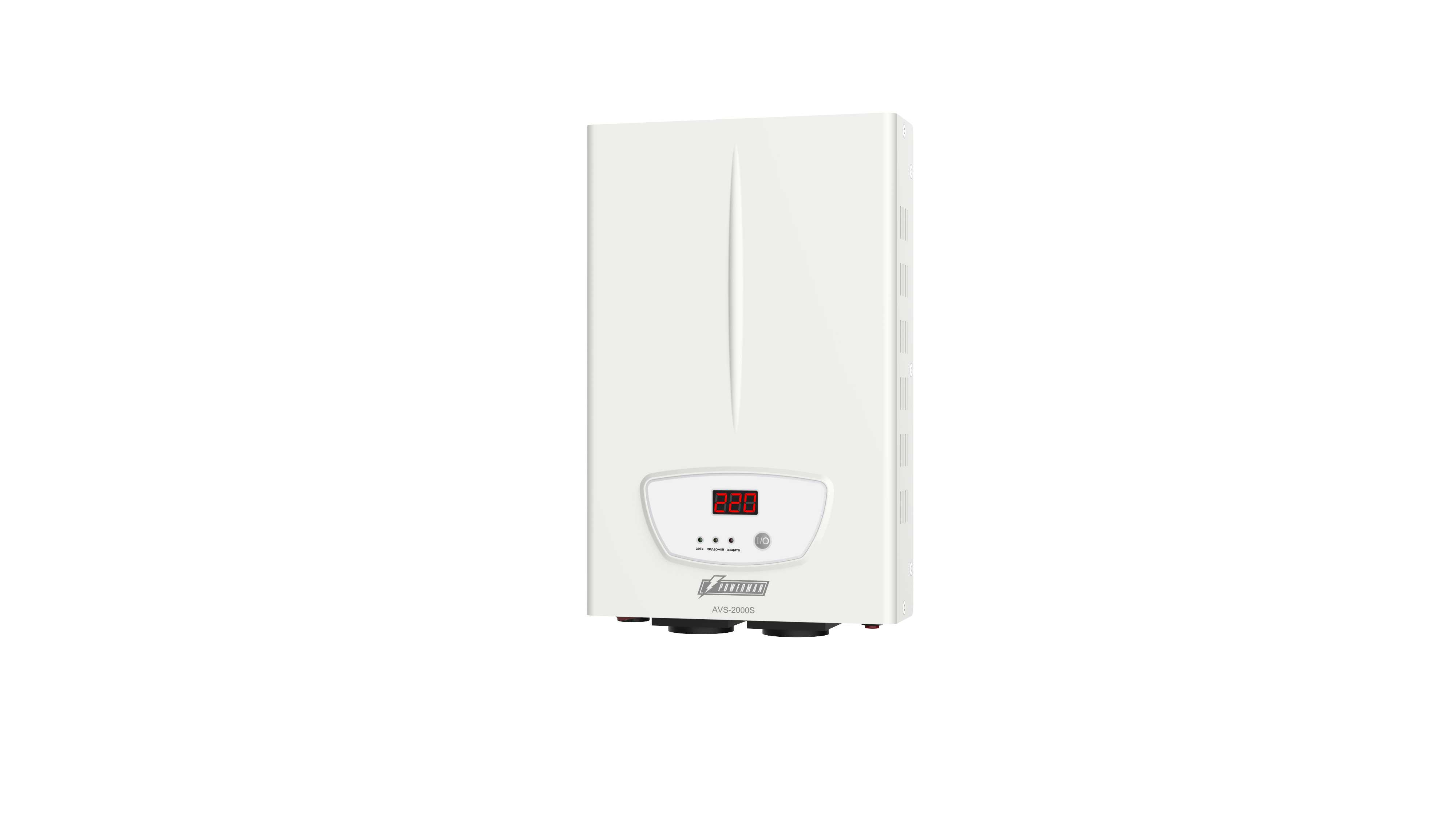 

Стабилизатор напряжения Powerman AVS-2000S, 2000 VA, 2 кВт, EURO, белый, AVS-2000S