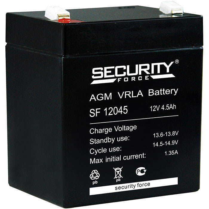 Аккумуляторная батарея для ОПС Security Force SF12045, 12V, 4.5Ah