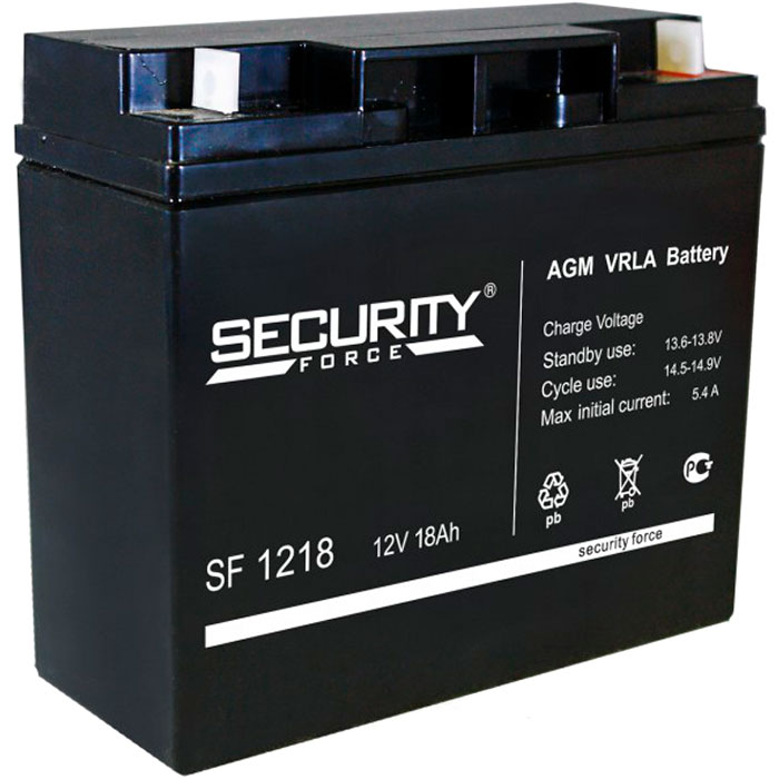 

Аккумуляторная батарея для ОПС Security Force SF 1218, 12V, 18Ah (SF 1218), Черный, SF1218