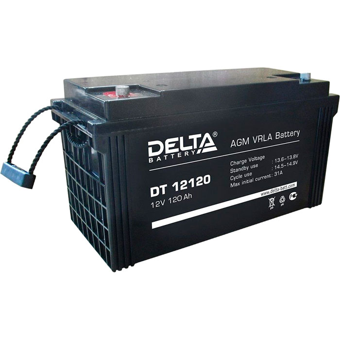 

Аккумуляторная батарея для ИБП Delta DT DT 12120, 12V, 120Ah, Черный, DT 12120