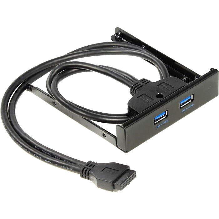 

Панель подключения Espada EBrFr-2USB3, 2USB 3.0 в отсек 3.5", черный