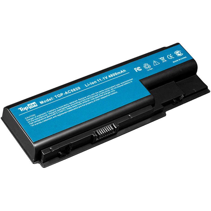 Аккумуляторная батарея TopON для Acer Aspire 5310G/5315G/5520G/5720G/5739/5920G/5930G/6530G/6920G/6930G/8730G/7520/7720G 11.1V 4400mAh AS07B31/AS07B32/AS07B72/LC.BTP00.013 (TOP-AC5920)