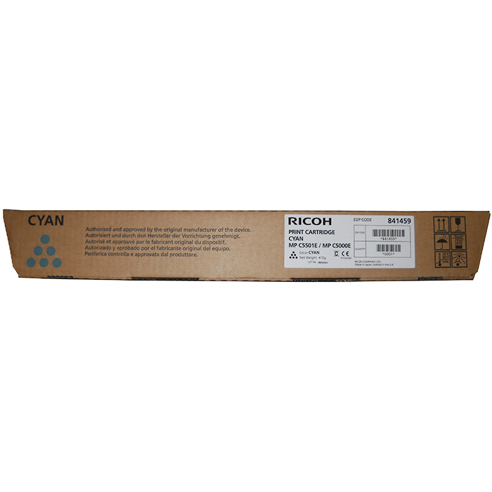 

Картридж лазерный Ricoh MPC5501E/MPC5000E/841459/842051, голубой, 18000 страниц, оригинальный для Ricoh Aficio MPC4000/C5000/С4501/С5501, MPC5501E/MPC5000E